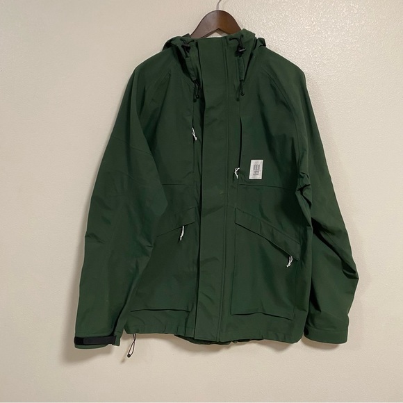 Topo Designs Jacket Men's Size Large Green Mountain Parka Full zip Parka Jacket